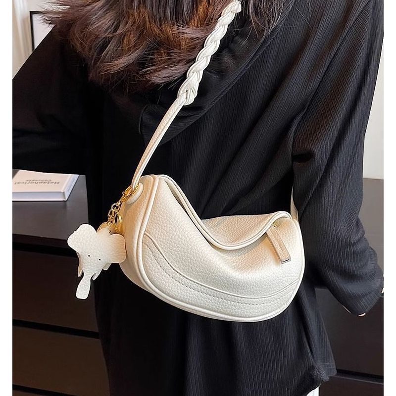 High-Value French for Women 2025 New Single Shoulder Crossbody Popular Niche Versatile Saddle Dumpling Bag