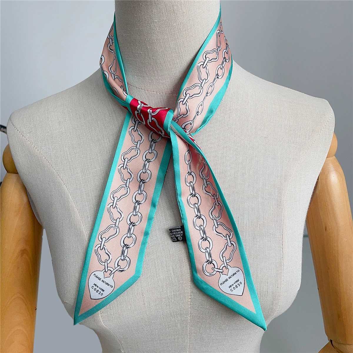The Newest Chain Brand Design Twill Silk Scarf Luxury Scarf Wen Foard Skinny Bag Scarves Fashion Neckerchief band X260328