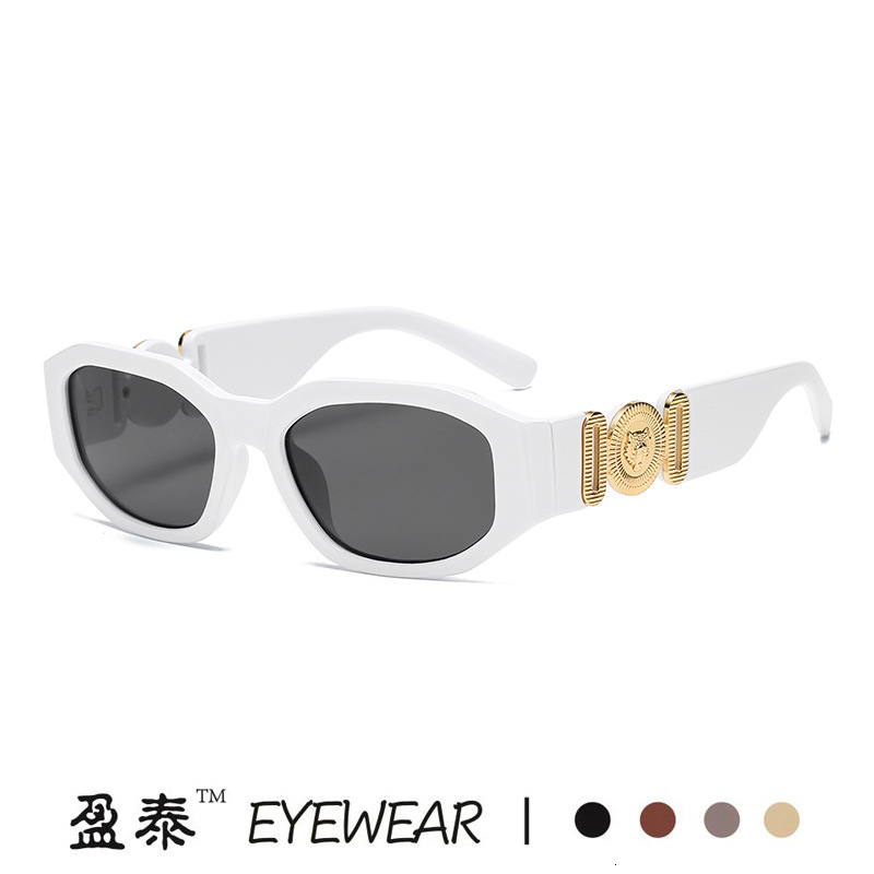 Luxury Brand Designer Sunglasses 2023 New Small Square Frame Sunglasses European And American Trendy Human Head Polygonal Glasses Personality Street S