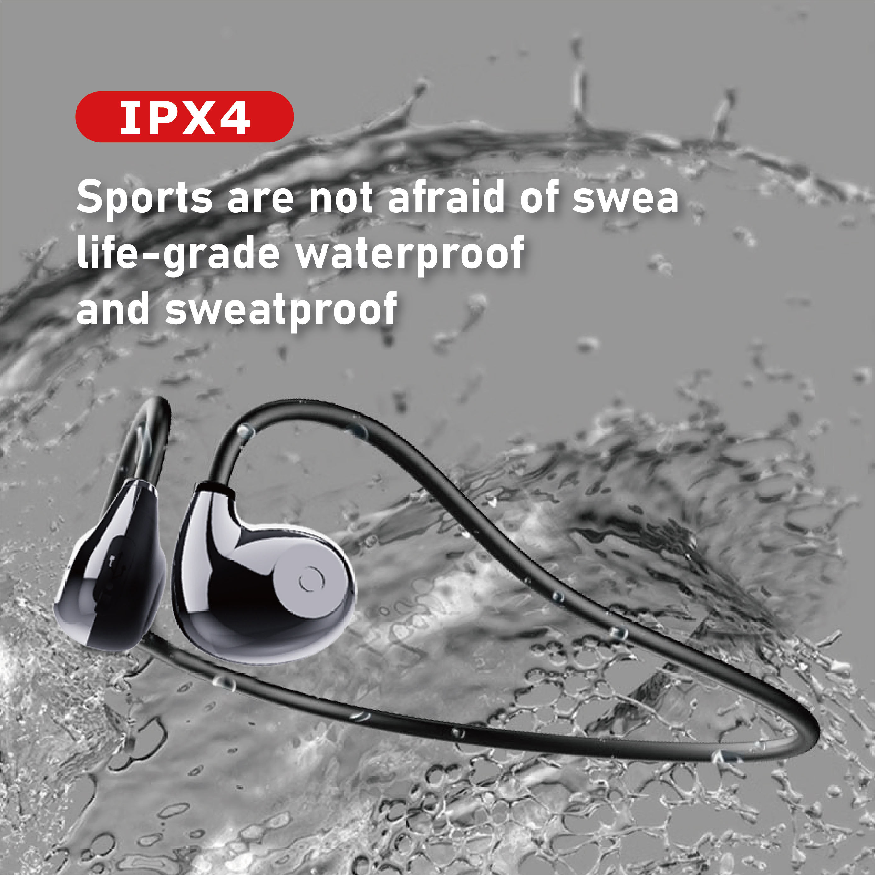 Lightweight Running Headphones BT Long Battery Wireless Neckband Headset Open Ear Sports Earphone for Cycling Gym