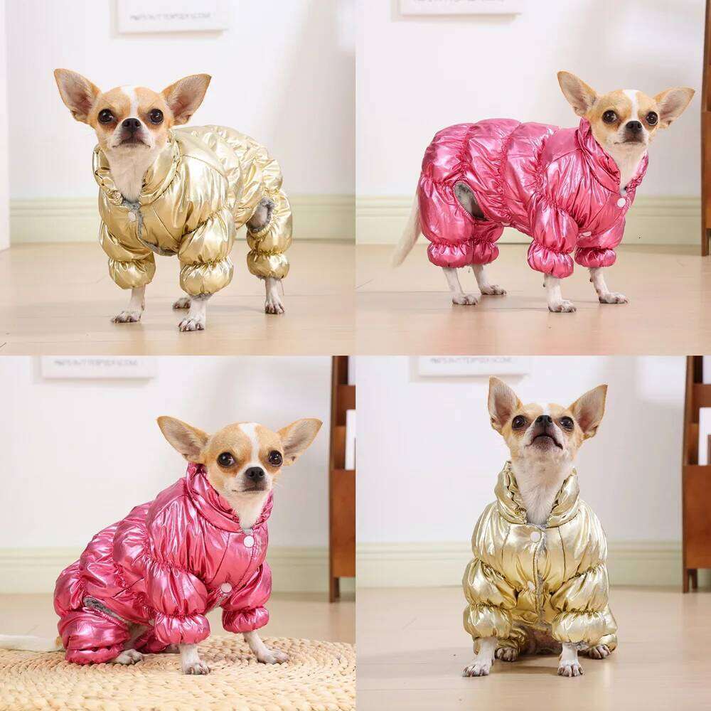 Outdoor Hiking Dog Jacket Coat Winter Warm Puppy Windproof Jumpsuit For Small Medium Dogs Cats Chihuahua Bulldog Pet Overalls