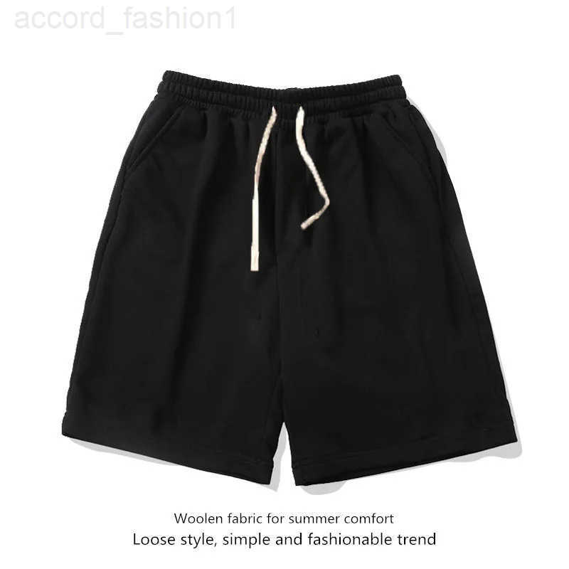 European shorts for men plus size for middle-aged and young loose and versatile five quarter pants breathable beach pants studen H260330