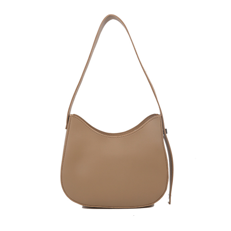 Free Shipping High Value Soft Leather Hobo Bag for Women Minimalist Shoulder Bag Casual Crossbody Handbag with 4 Colors