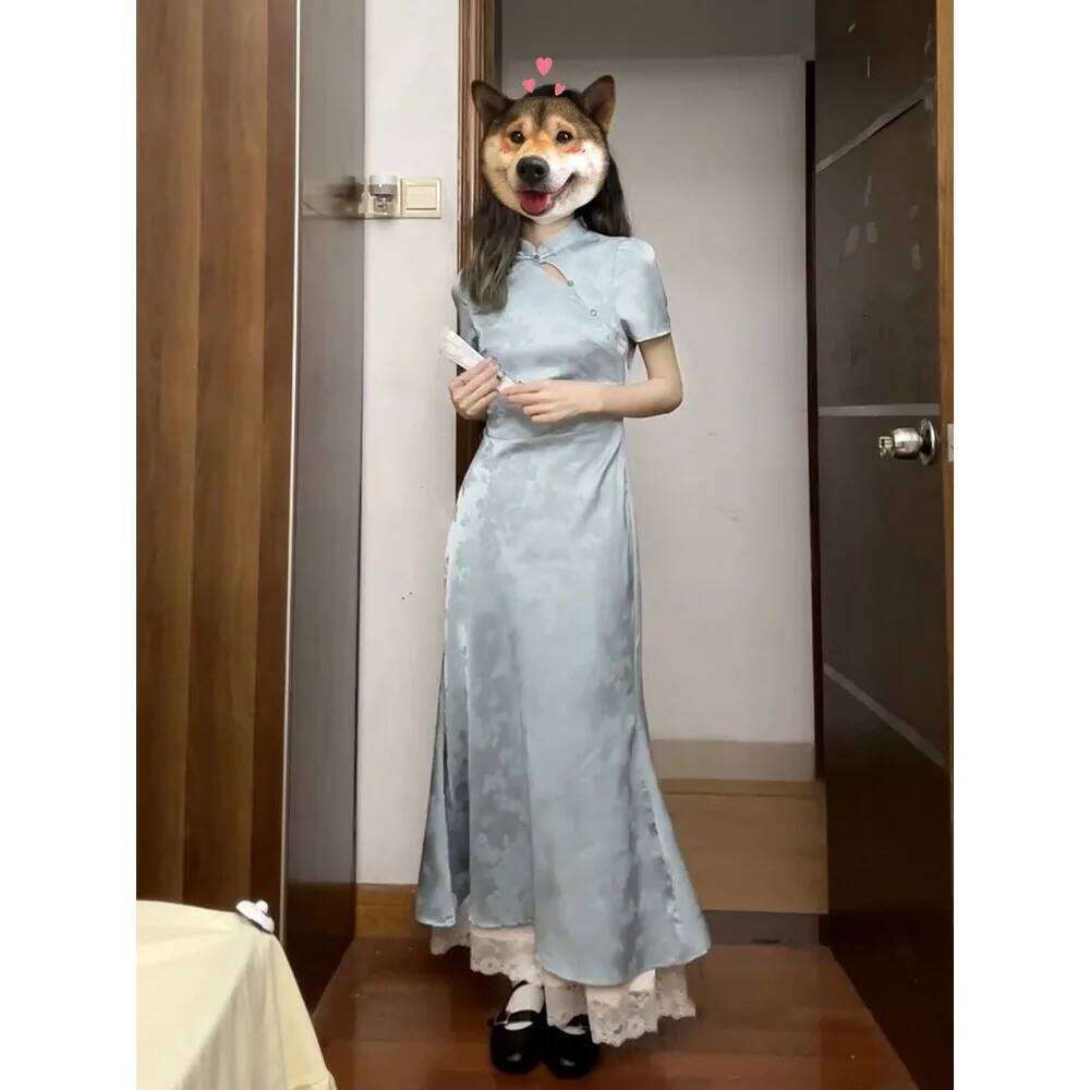 Traditional Cheongsams Chinese Dress Qipao Women Clothing Vintage Clothes Ethnic Style Party Streetwear MAKOUFEI