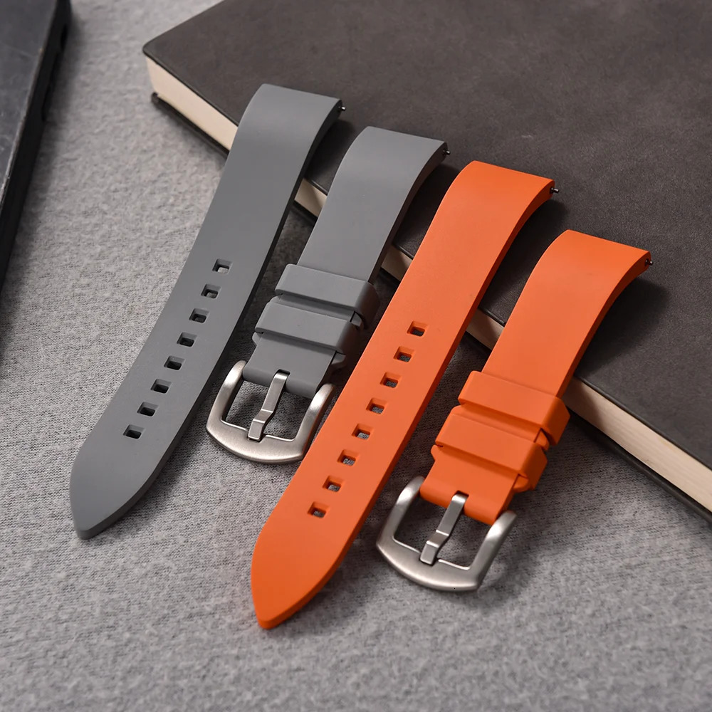 18192021222324mm FKM Rubber Watch Strap Diving Sports Quick Release Bracelet for TissotSeikoOmegaWatch Band 260318