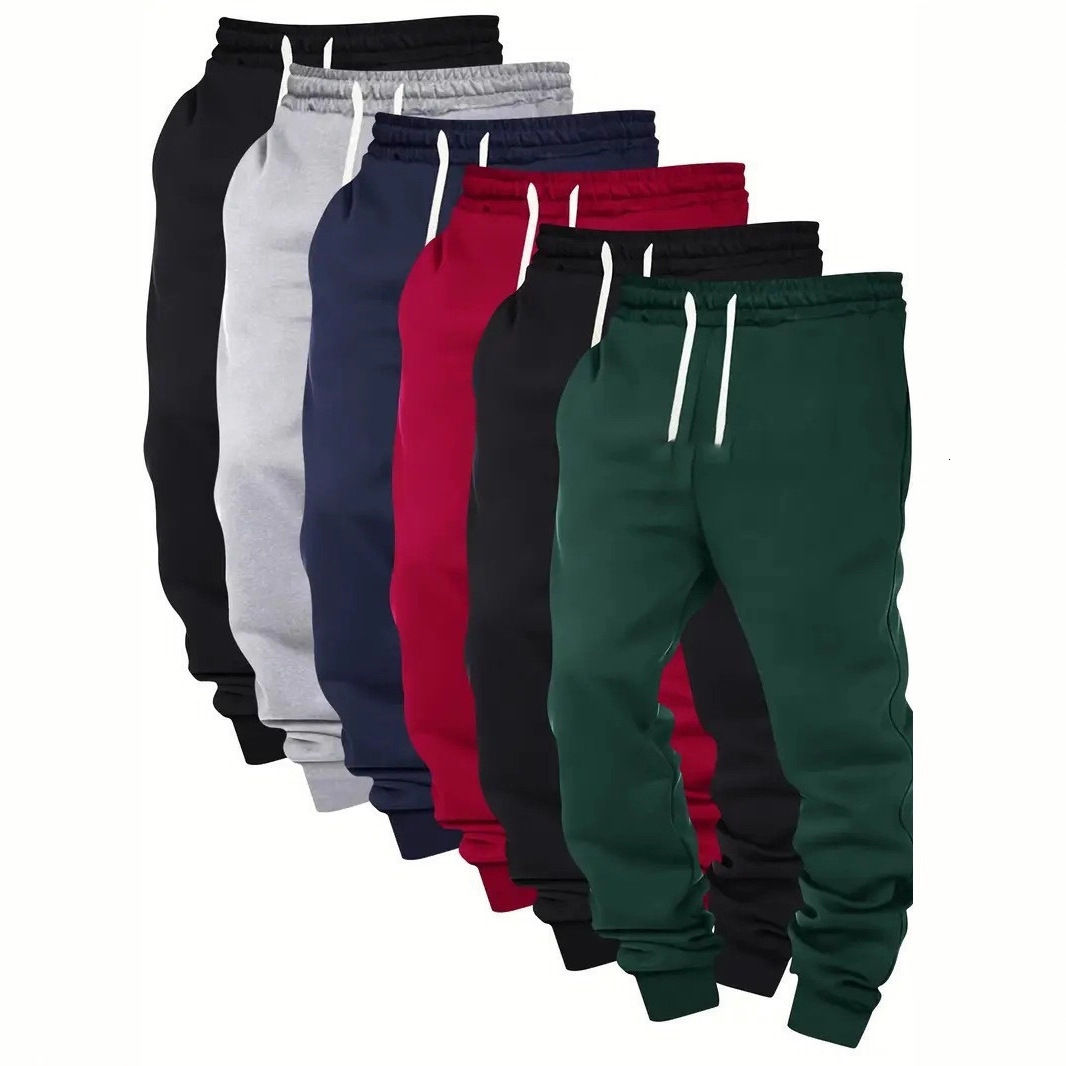 2025 Trendy New 2D Solid Color Mens Street Sports Fashion Sweatpants