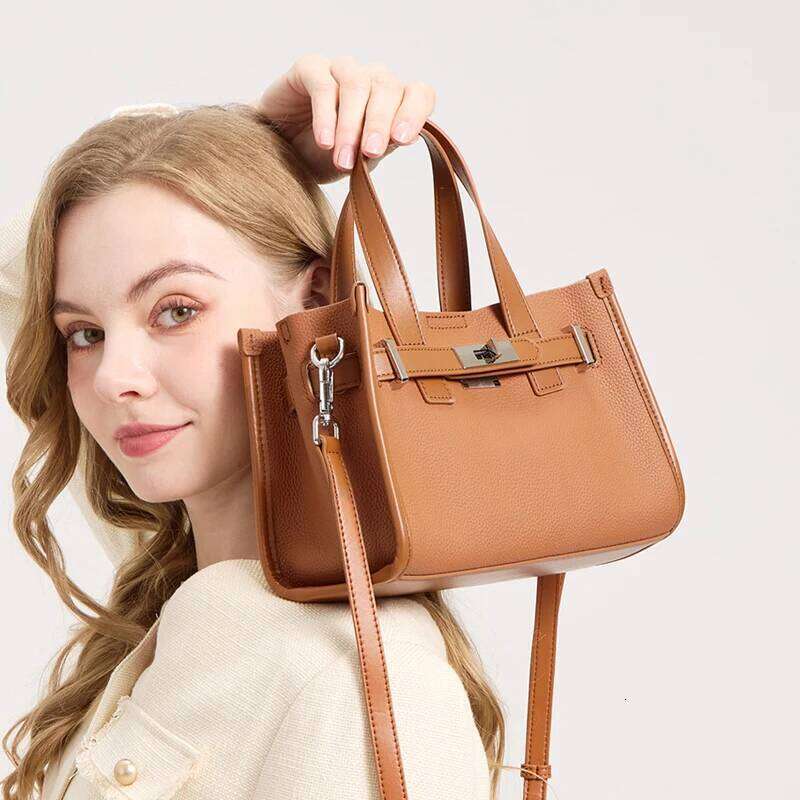 Spring New Women S Retro Genuine Cowhide Leather Tote Female Luxury Designer Shoulder Underarm Bags Niche Crossbody Bag TIANOUDAISHU