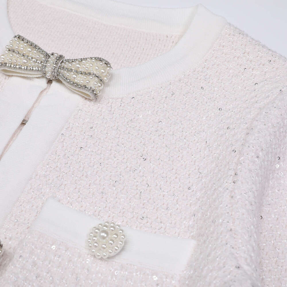 Spring g25 and Autumn New Designer Beaded Belt Slimming Top Knitted Shirt, Women's Skirt 2026