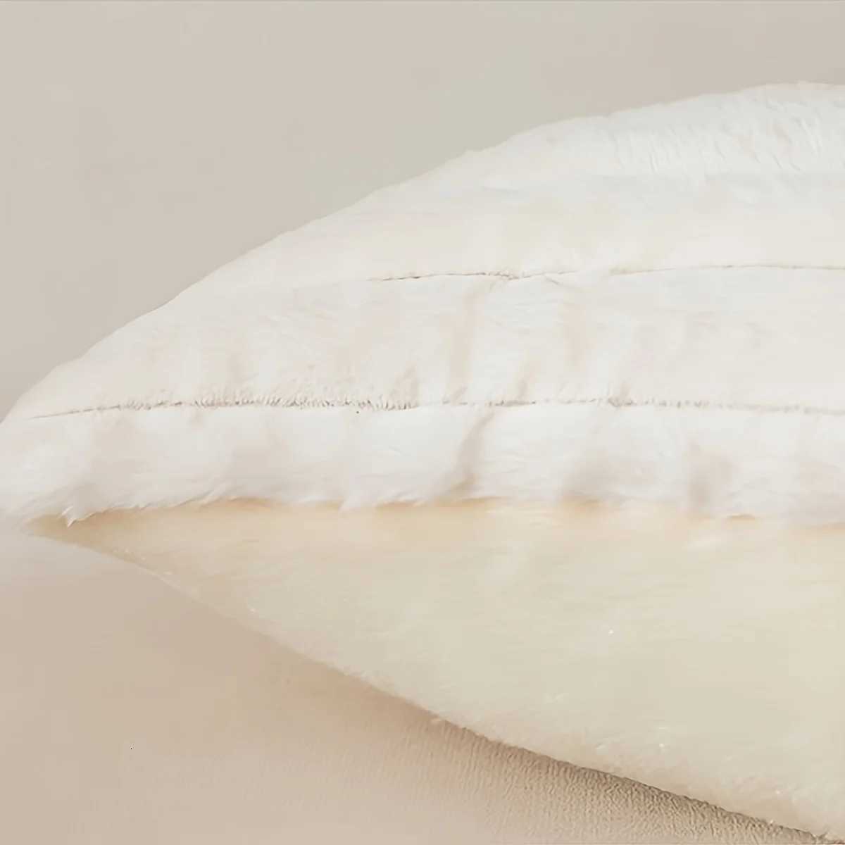 1Pcs Faux Luxurious Soft Fluffy Striped Throw Pillow Covers for Sofa Chair Living Room Home Decorations Plush Square Pillowcases H260330 - view 6