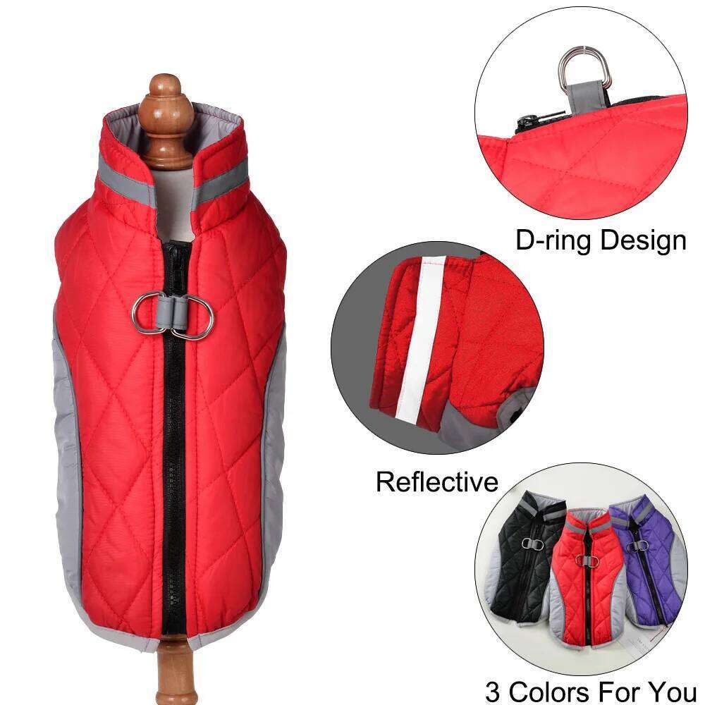 Travel Dog Clothes Pet Hiking Jacket With D-ring For Small Dogs Cats Warm Winproof Puppy Outdoor Camping Coat Yorkshire Overalls