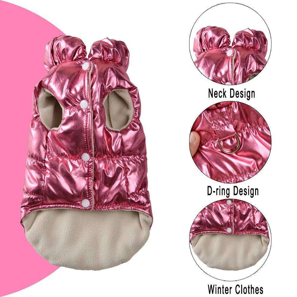 Hiking Dog Clothes For Small Medium Dogs Cats Windproof Warm Fleece Puppy Coat Vest Chihuahua French Bulldog Pet Jacket Outfits