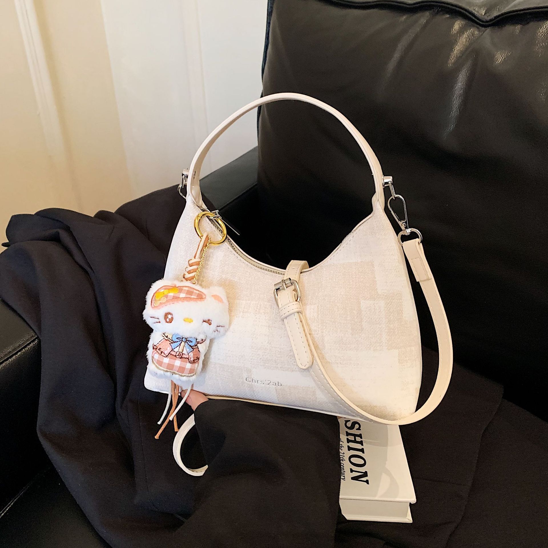 Korean-style ins pleated cloud small bag for women, 2026 spring new trendy fashion chain shoulder crossbody handbag