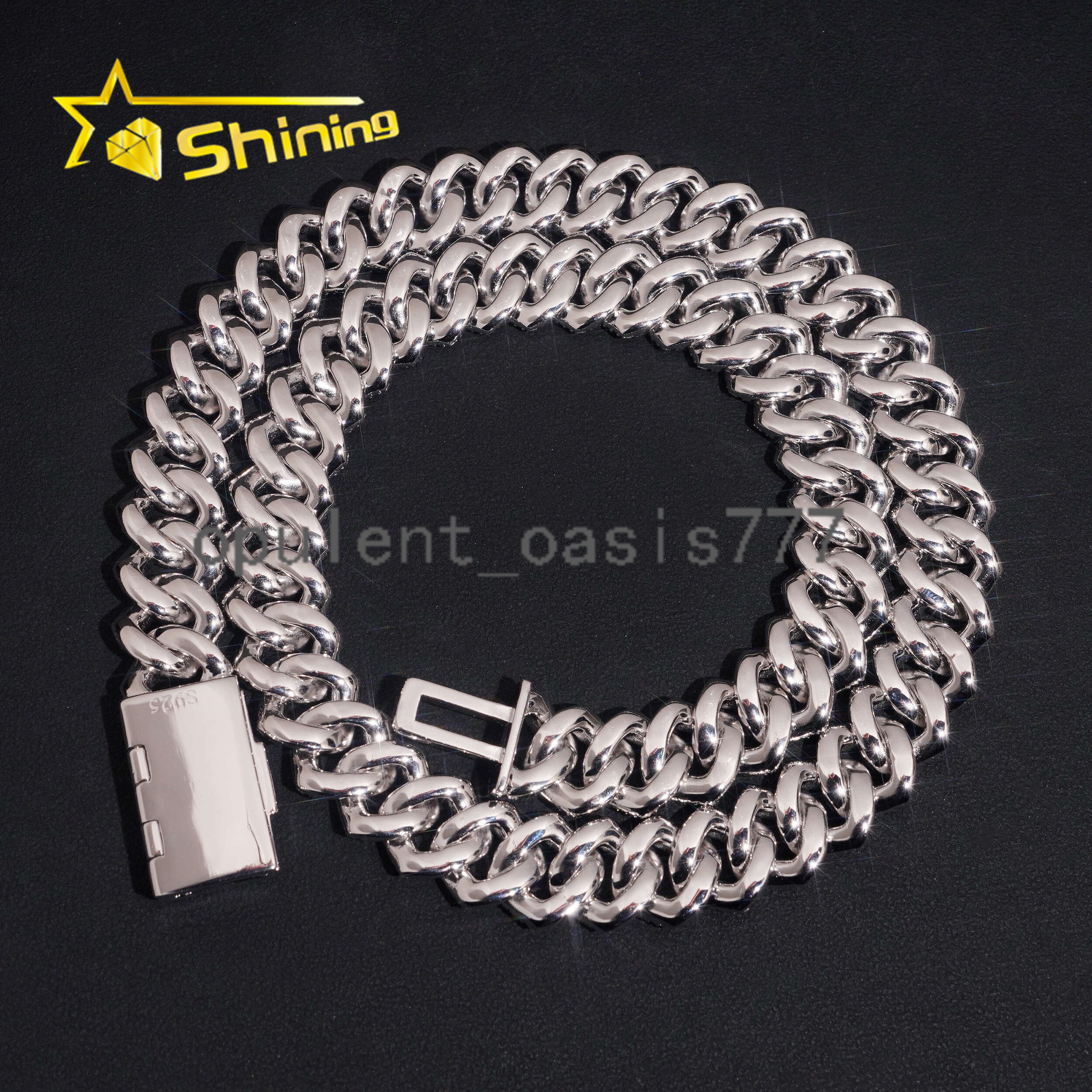 GRA Certificated 15mm 3 Rows Moissanite Cuban Link Chain Hip Hop Jewelry Custom Men 925 Silver Iced Out Diamond Cuban Link