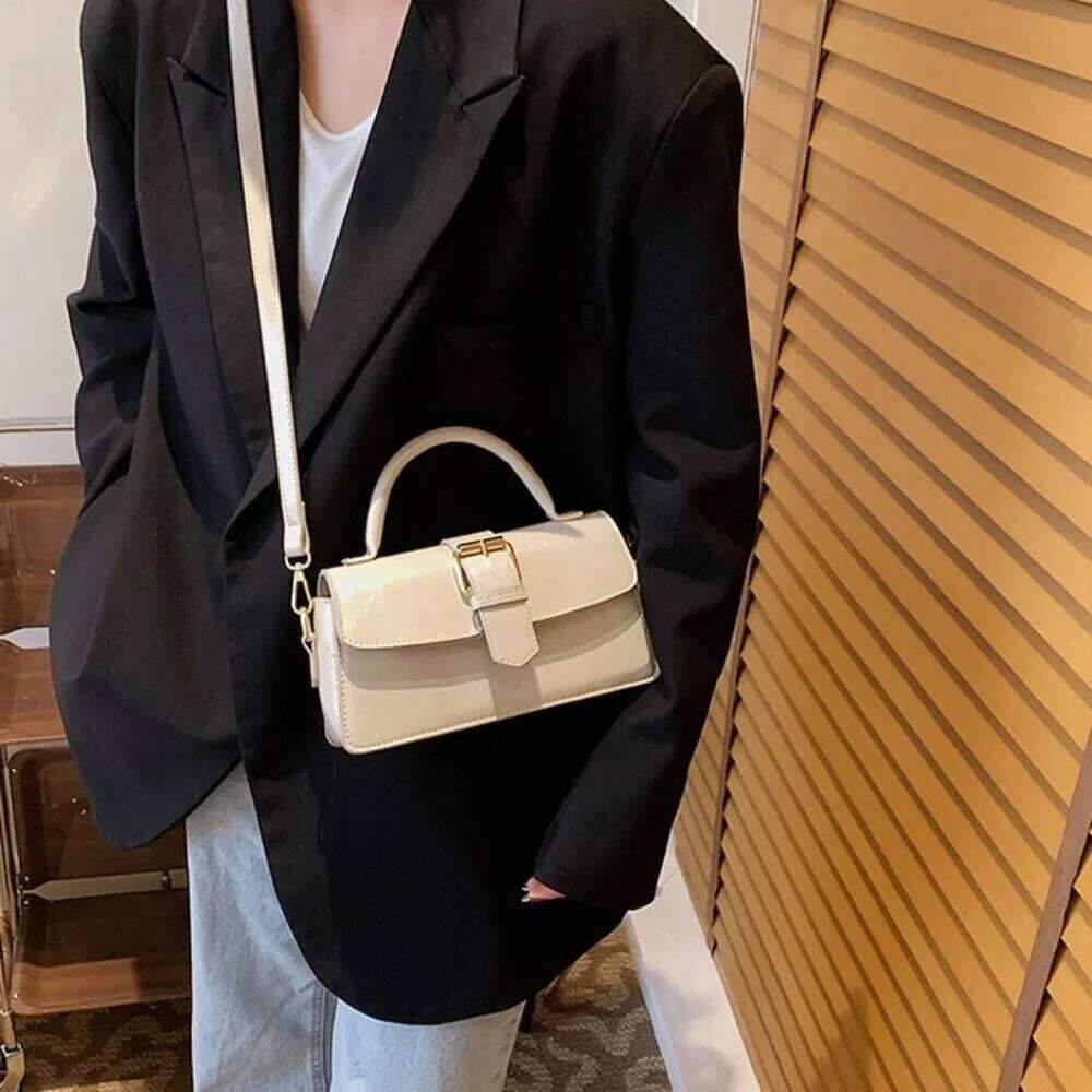 Handbag Crossbody PU Leather Square Korean Underarm Large Capacity Versatile Shoulder Bag Women QIBALIANGPIN