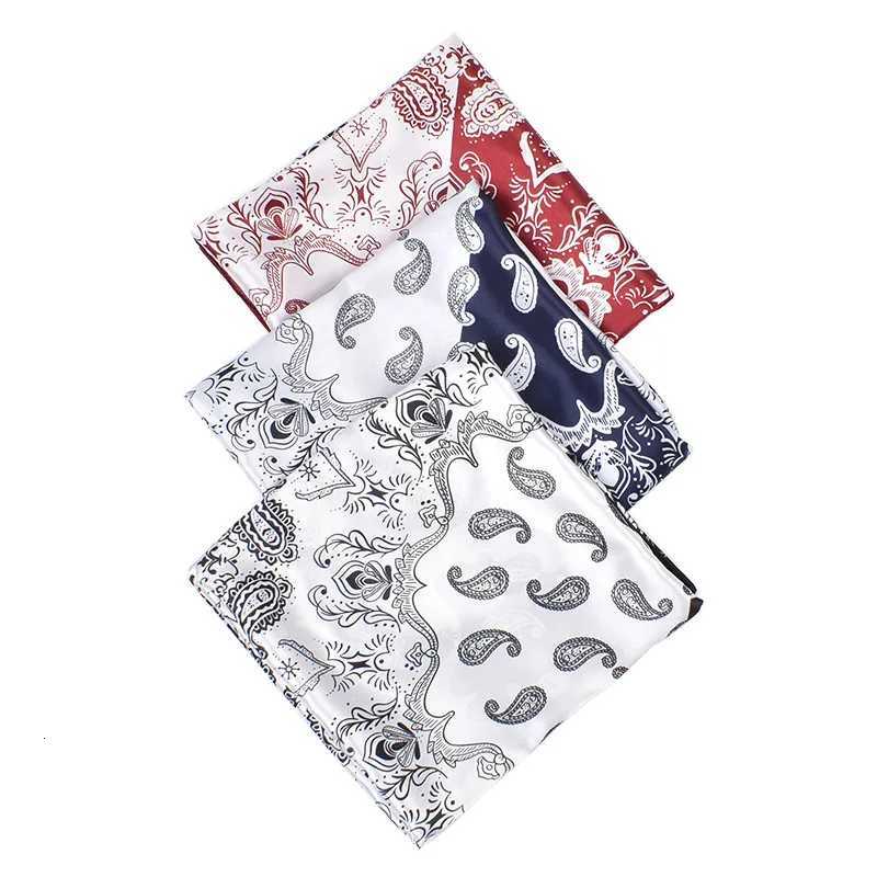 90cm Black and White Color-blocked Cashew Print Scarf for Wen Fashionable Silk Scarf for Temperament Versatile Shawl scarf X260328