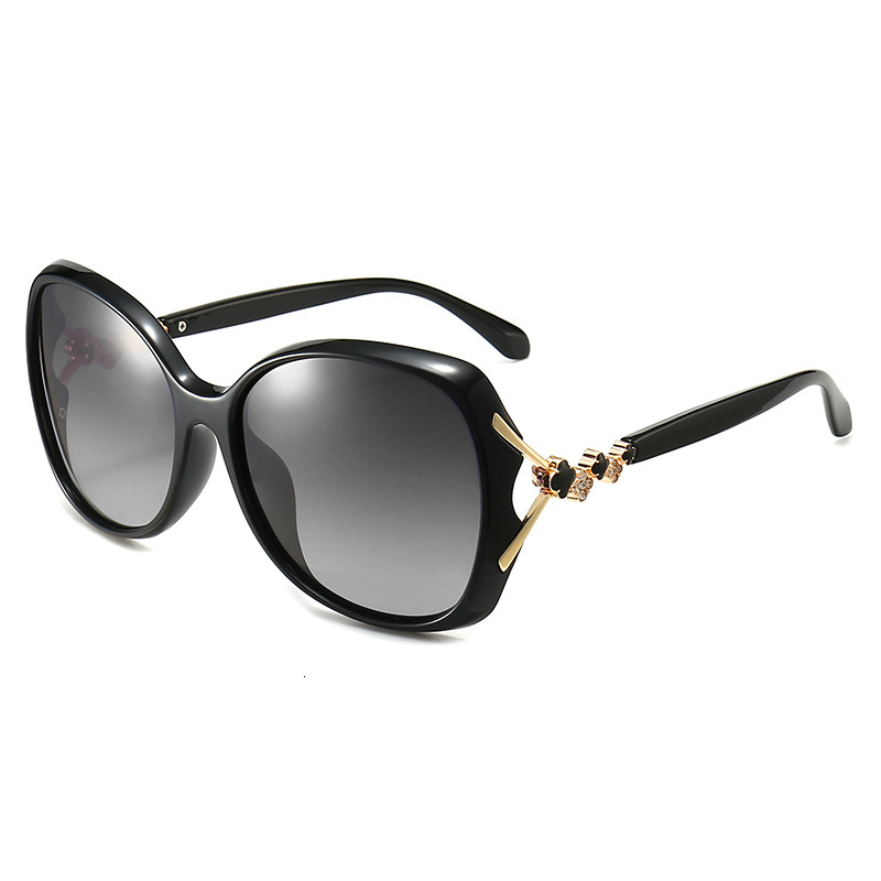 Luxury Brand Designer Sunglasses Women's Summer Sun Protection Sunglasses, Four-Leaf Clover With Diamonds, Polarized Sunglasses, New High-End Sty