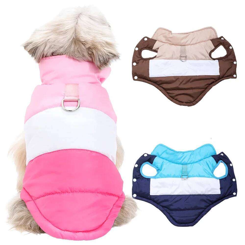 Pet Hiking Jacket With R-ing Warm Clothes Windproof Outdoor Camping CoatFor Small Dog Coat Chihuahua Yorkshire Outfits