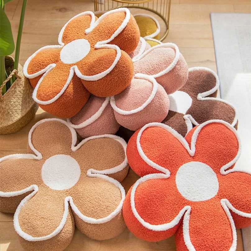 50cm Flower Pillows Soft Flower Shaped Floor Cushion for Living Room Bedroom Sofa Couch Winter Warm Decoration H260330 - view 6
