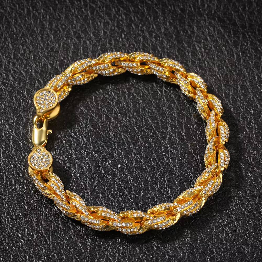 Fashionable Hip-hop Cut Twisted Rope Hemp Rope Bracelet for Men and Women