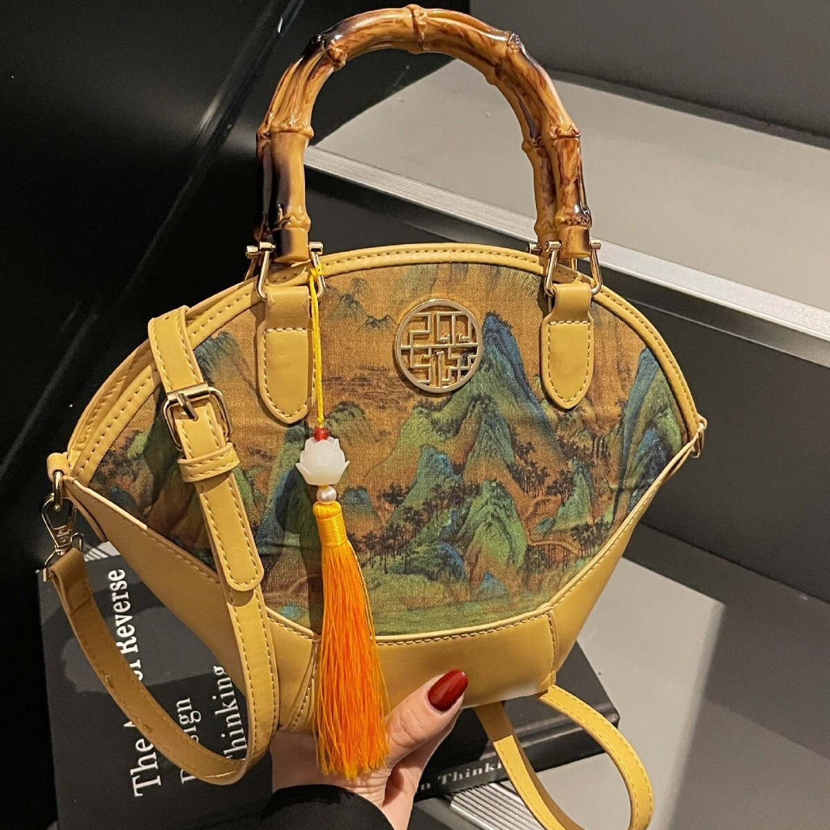 Single Shoulder Crossbody Handbag Cheongsam Fashion Retro Republic of China Style Classical Women's Live Streaming Bag