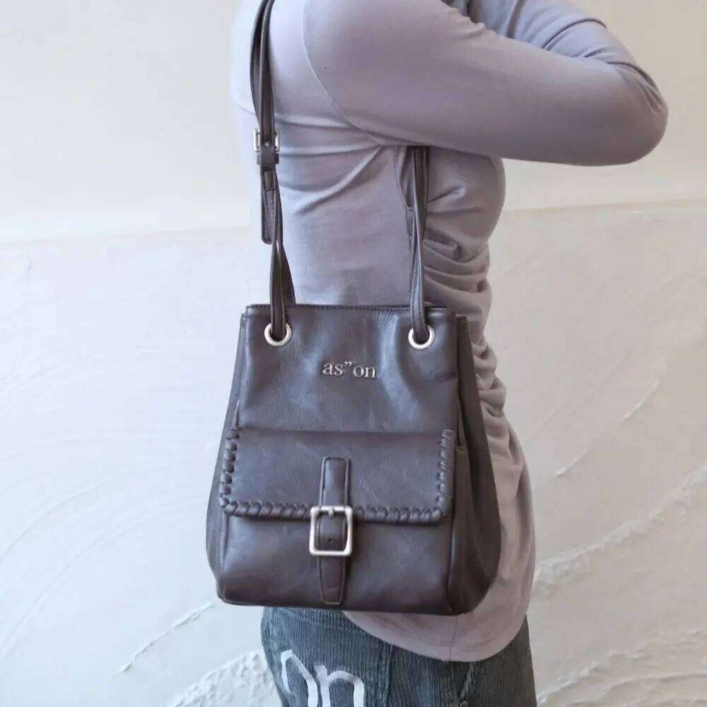Versatile Pocket Drawstring Shoulder Strap Adjustable Crossbody Bag Women Minimalist Design Large Capacity Wear Resistant XIU LAI SI