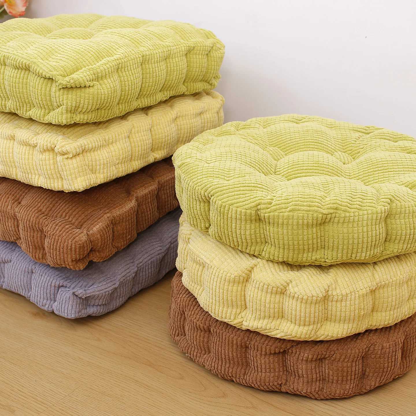 2025 Winter Warm Button Closure Seat Pad Thick Padded Removable Washable Non-Slip Dining Chair Cushion for Office Tatami Futon H260330 - view 5