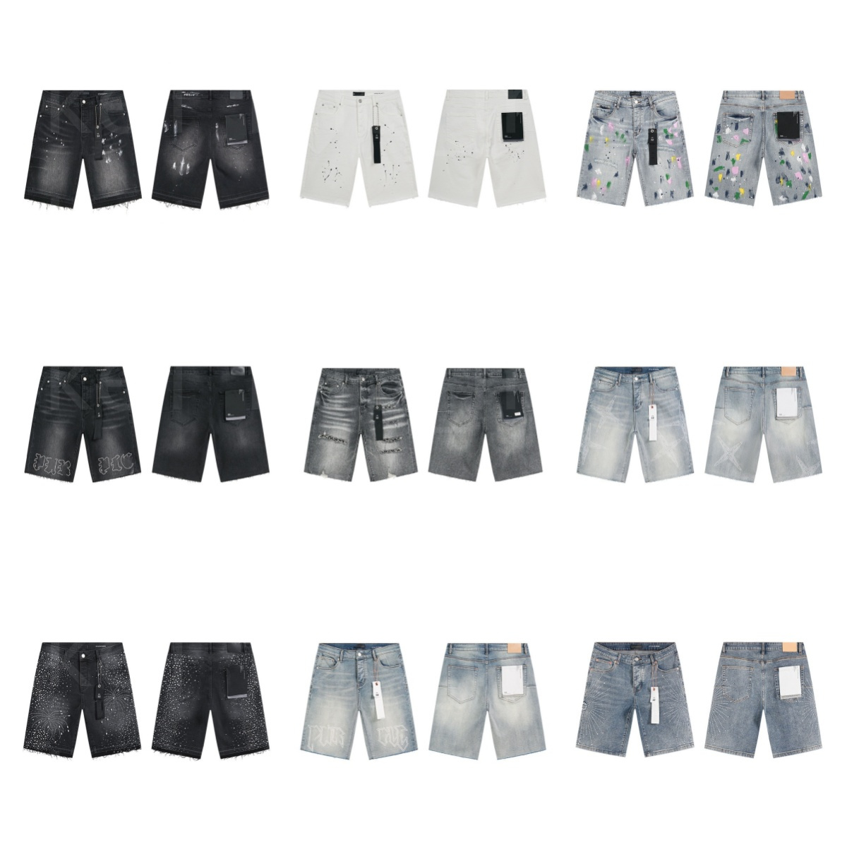 Mens Knee Length Loose Fit Denim Trousers Street Style Hip Hop Casual Shorts New High Quality Jean Short man Stretch Fit Ripped Jeans y2k