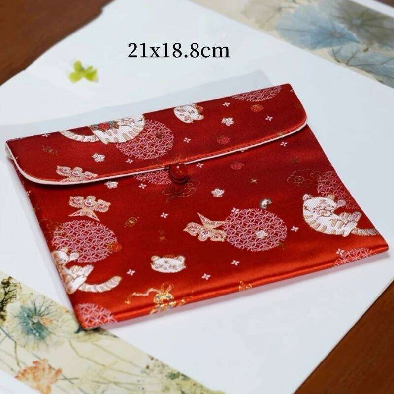 Chinese Embroidery Multiple Styles Embroidered Flowers Texture Sutra Storage Bag Luxury Text Scripture Bag Sutra Organizer Buddhist Religious Item Clu