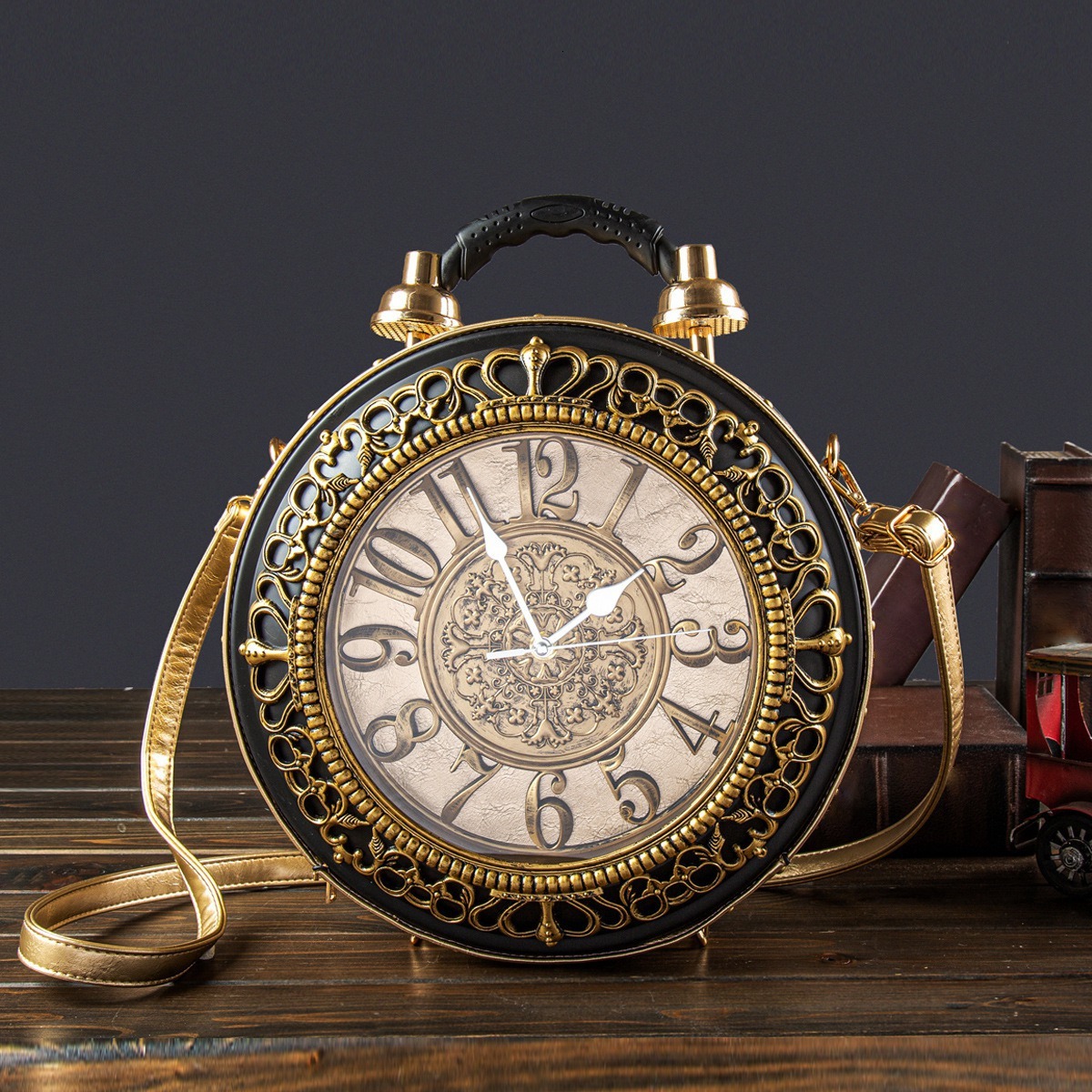 2026 new retro chic creative personality clock bag women's handbag shoulder bag crossbody bag designer bag