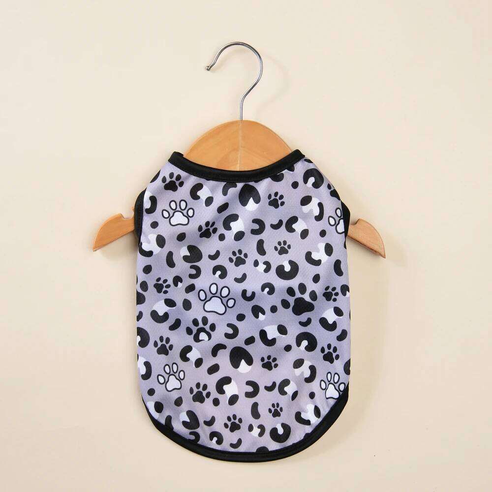 Dog Clothes for Small Medium Dogs Cats Summer Breathable Puppy Leopard-Print Sleeveless Vest Chihuahua French Pug Pet Clothing