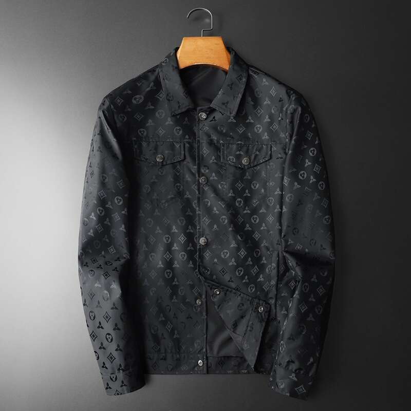 European Collection 2025 New Printed Turn-Down Collar Casual Jacket Jk9033 Spring And Autumn Coat Men's Clothing Asia Size