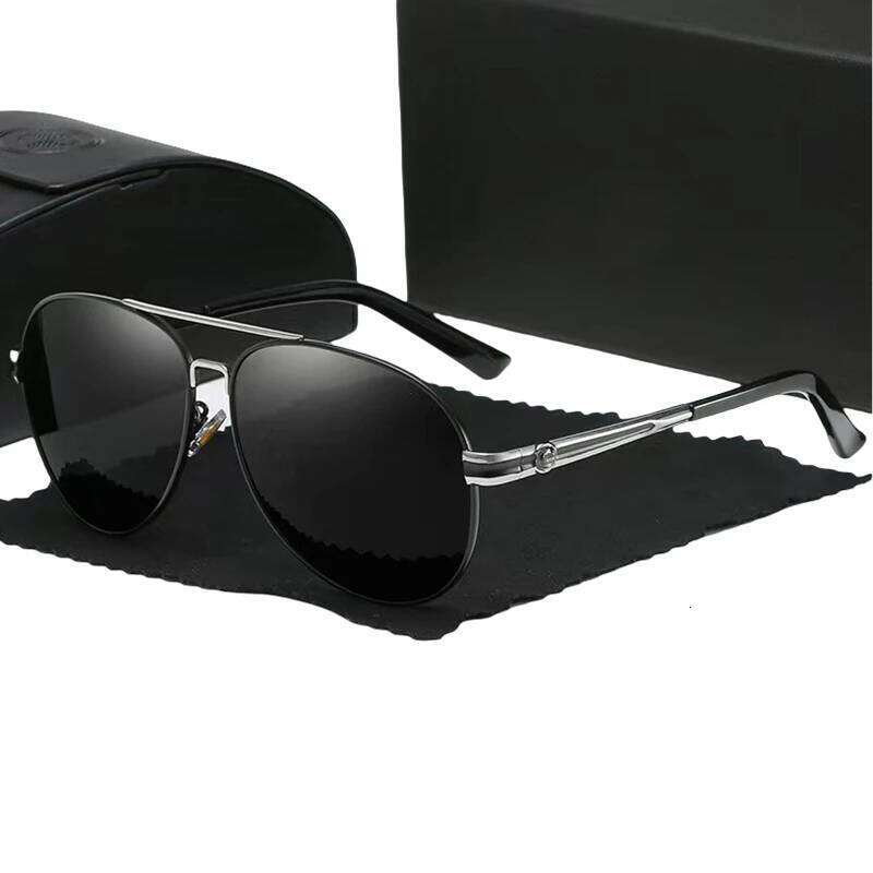 BRAND Luxury Polarized Men UV400 Anti-Glare Retro Flight Driving Cycling Fishing Outdoor Hiking Sunglasses 26Y0330