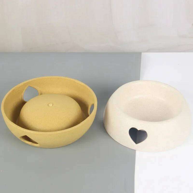 Heart Plant Fiber Suitable for Both Eating and Drinking Easy To Clean Pet Supplies Simple Dog Bowl Cat Feeders 26W0330