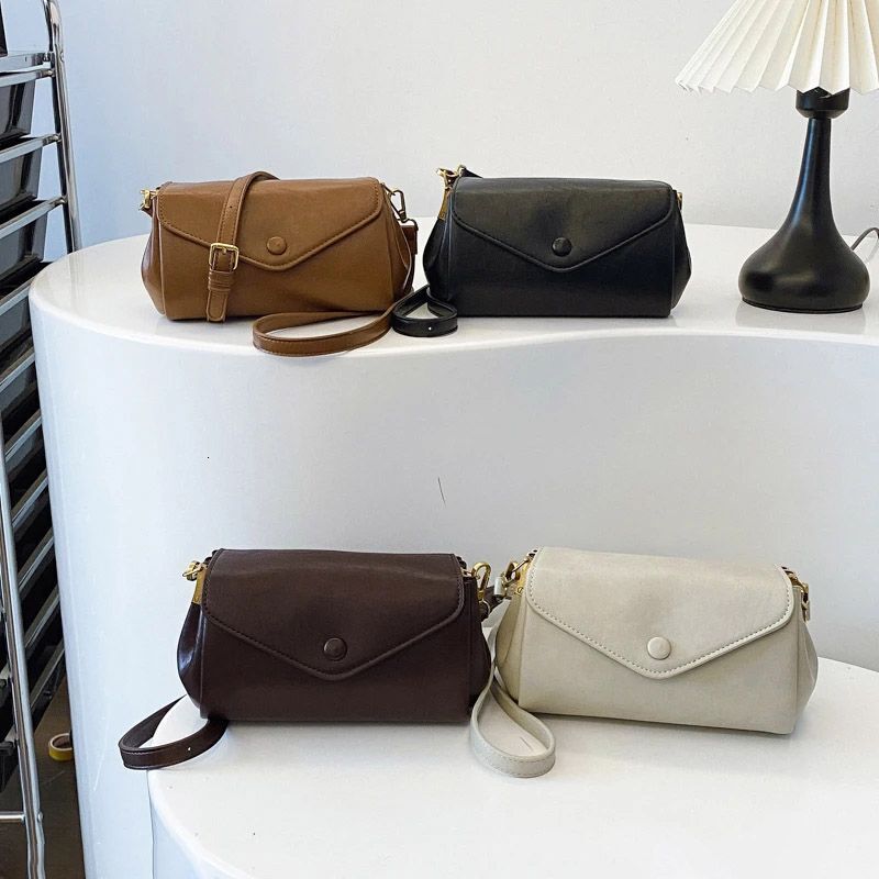 2025 New Single Shoulder Elegant Versatile Crossbody Casual Simple Commuter Soft Leather Accordion Bag for Women