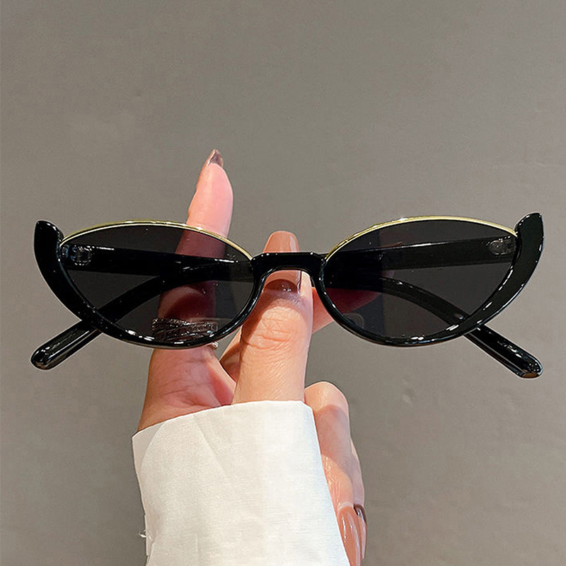 Cross border new cat eye sunglasses, European and American fashion influencers, same style glasses, simple and avant-garde sunglasses, mixed wholesale