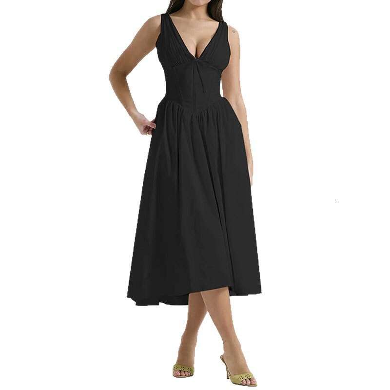 2026 Spring New Collection: Cross-Border European American Foreign Trade Women's Clothing - Elegant and Stylish Backless Printed Strap Long Dress