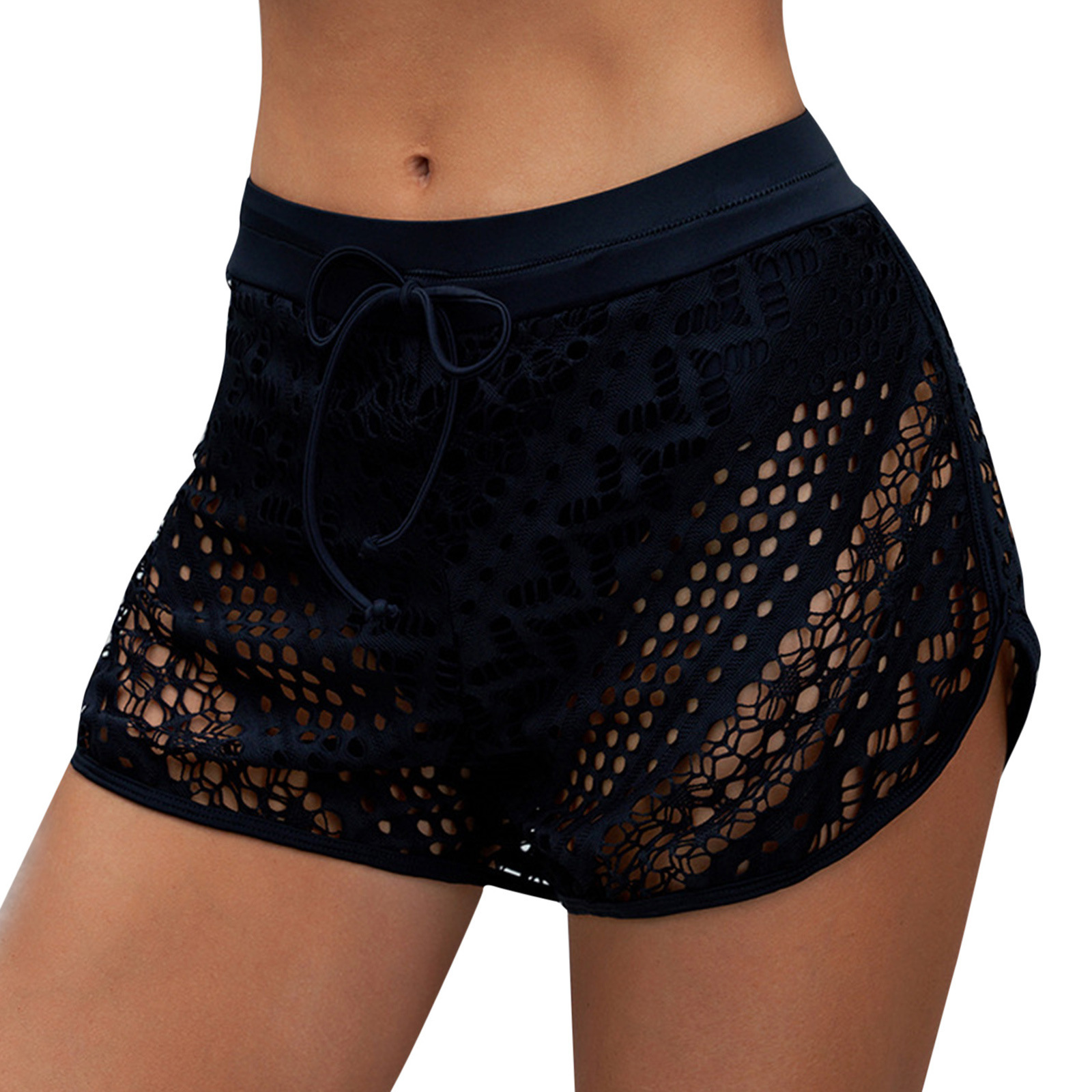 Free Shipping High Value 2026Lanxi New Women's Sexy European and American High-Waisted Lace Shorts