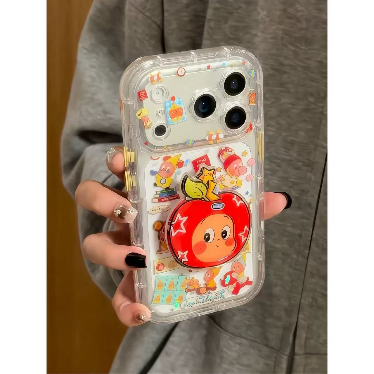 Japan and South Korea cute glitter stars full screen stars for iPhone iPhone case female