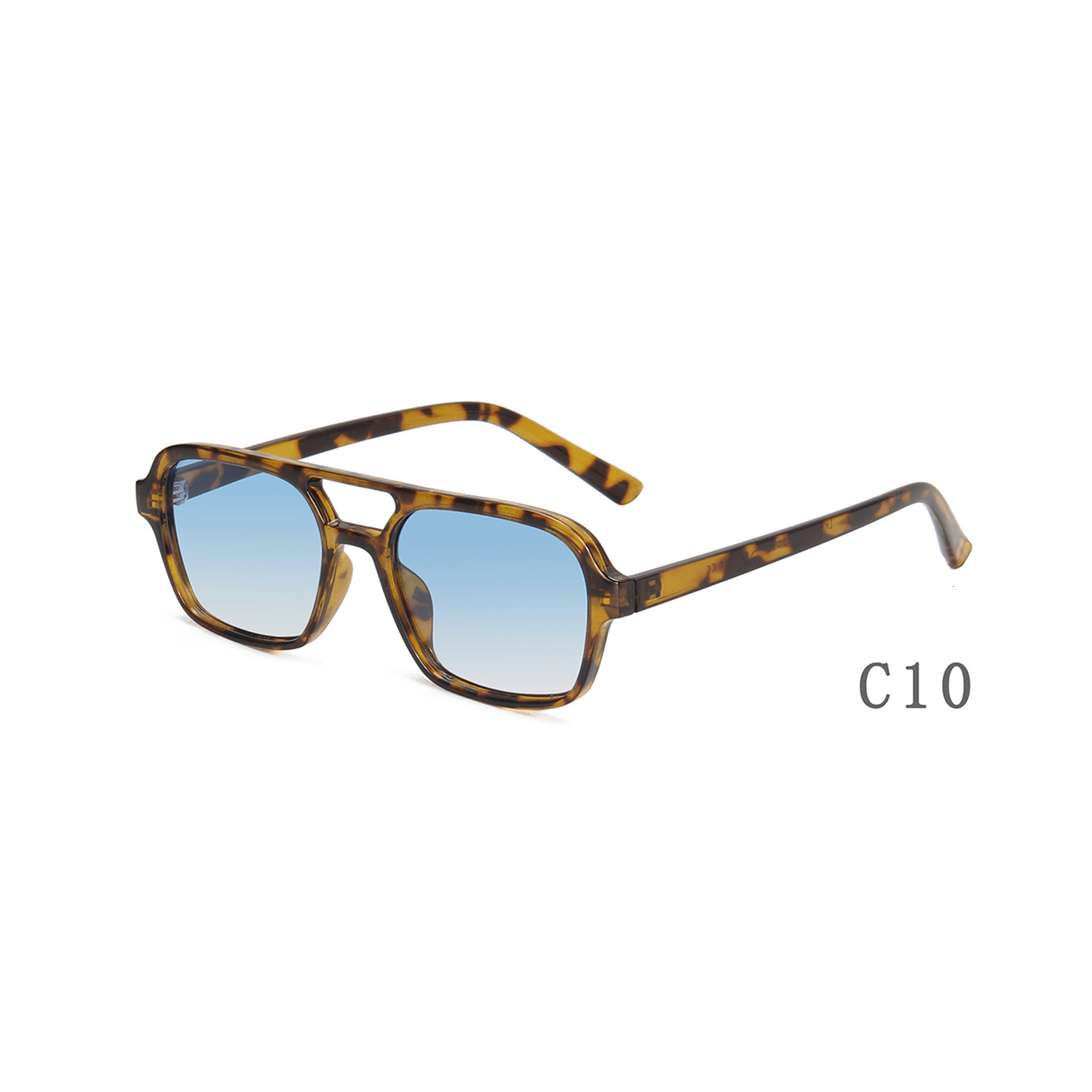 2026 High End Leopard Print Box Designer Sunglasses Luxury Brand Fashion Accessories Dual Beam Polarized Light Blue Pink Anti UV Women's Outdoor 