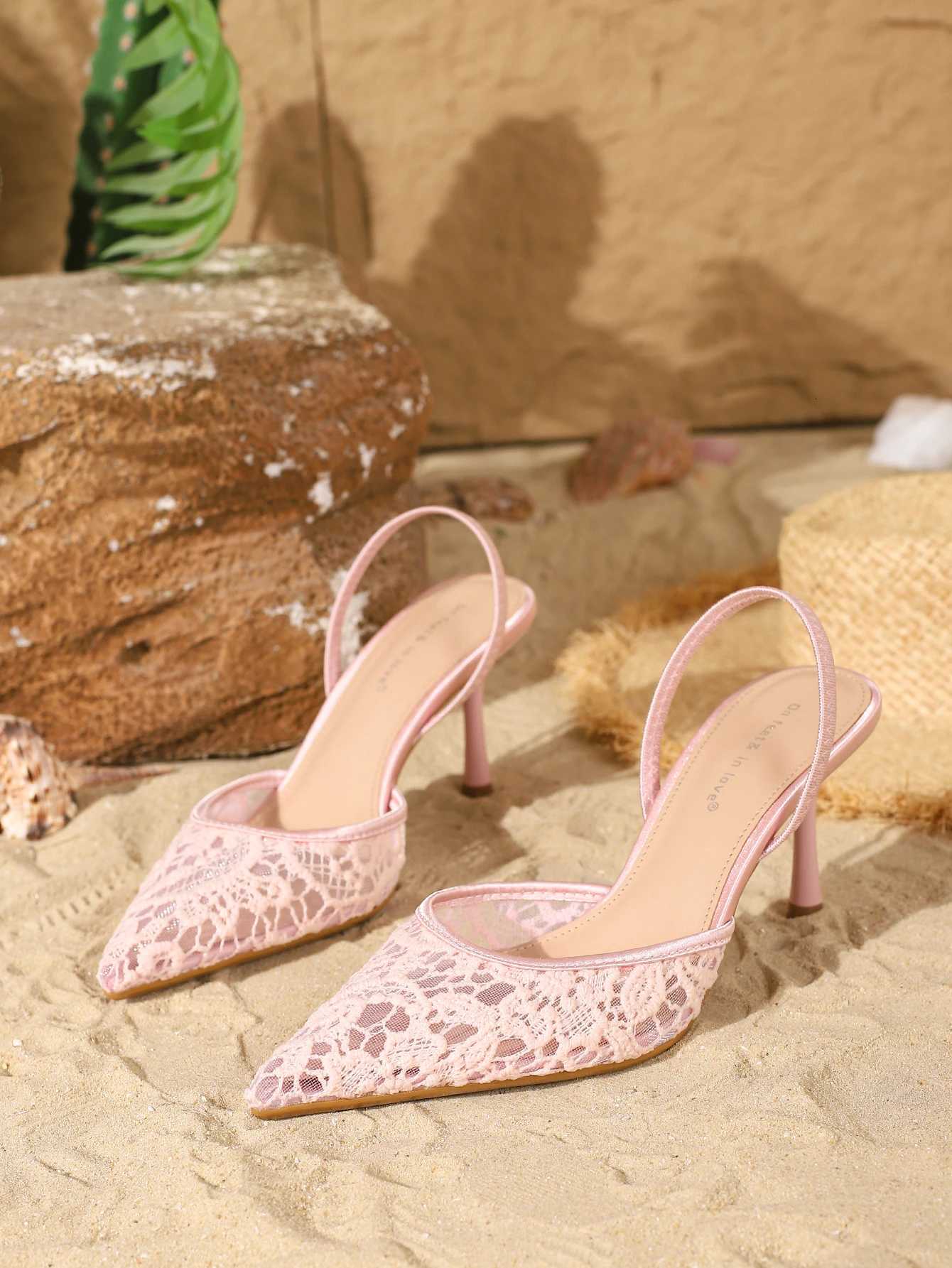 Elegant Black Lace Stiletto Heels - Sophisticated Ankle-Strap heels Z260330