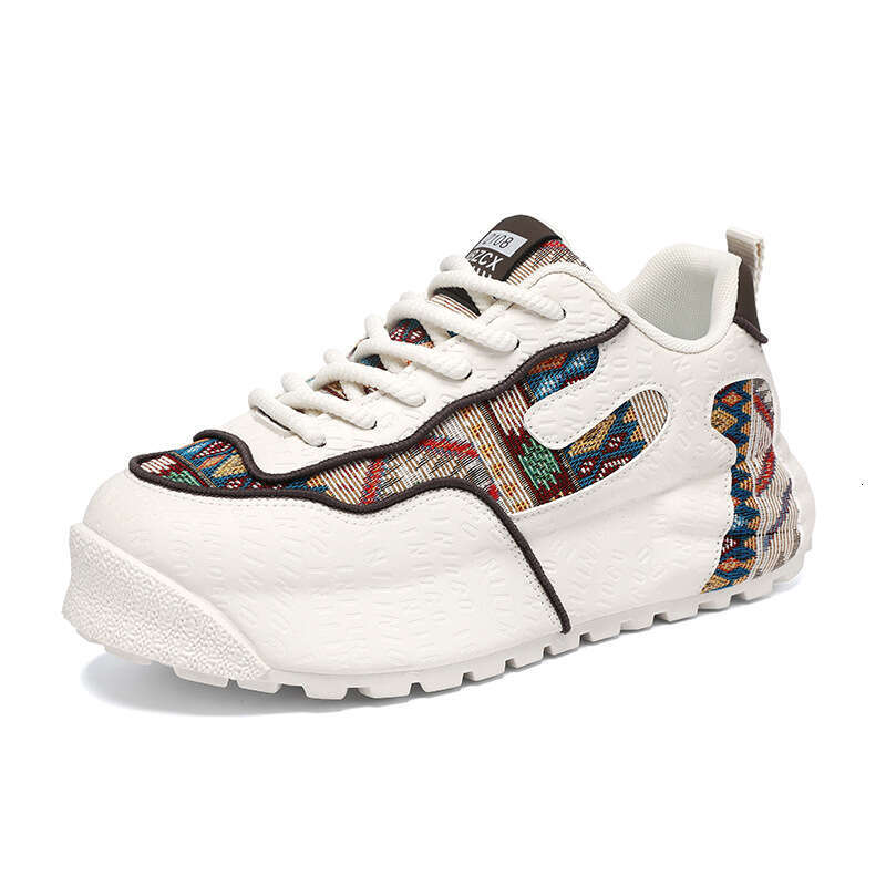 Free shipping Large Size 48 Thick Sole Height-Increasing Fashion Color-Block 2026 Pure Season New Breathable Versatile Low-Top Casual high quality Men