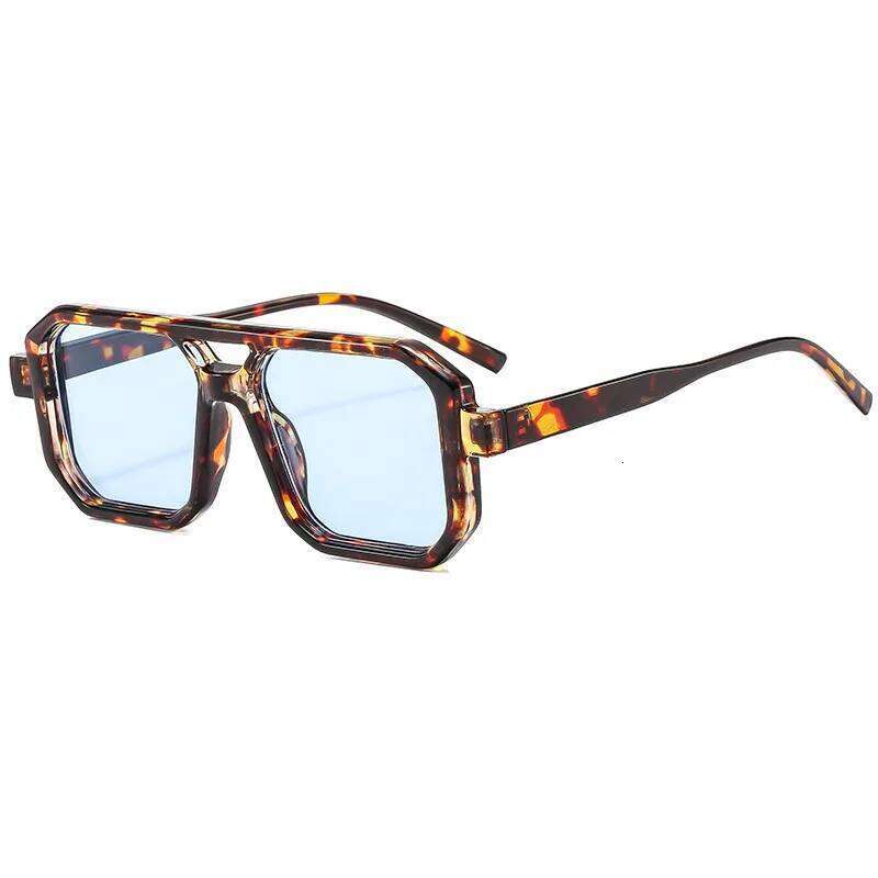 Popular Fashion Double Bridges Square Sunglasses Women Retro Brand Blue Green Men Punk Sun Glasses Shades UV400 26Y0330