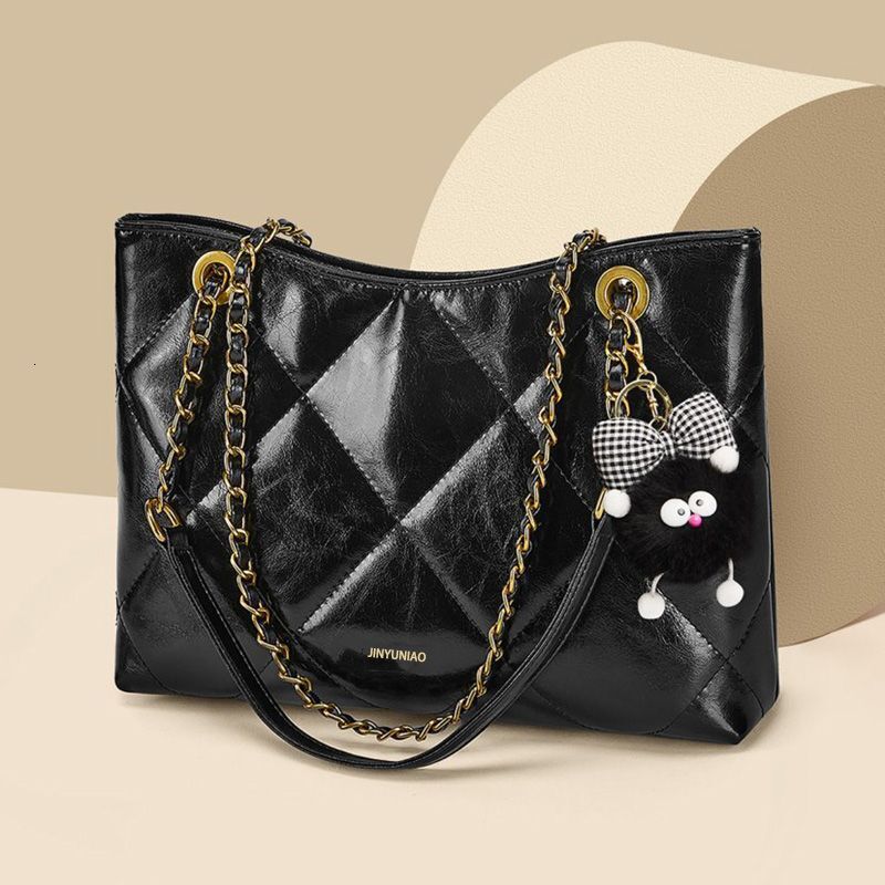 2025 New Hot-Selling Luxury Women's Quilted with Rubber Bottom, Tote Shoulder Bag, Crossbody Commuter Bag for Women