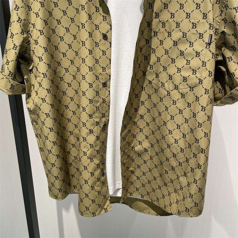 Men's Short Sleeve Summer New Fashion Trendy Stylish Loose Casual Outerwear V-Neck Cotton Shirt B1cjc2313