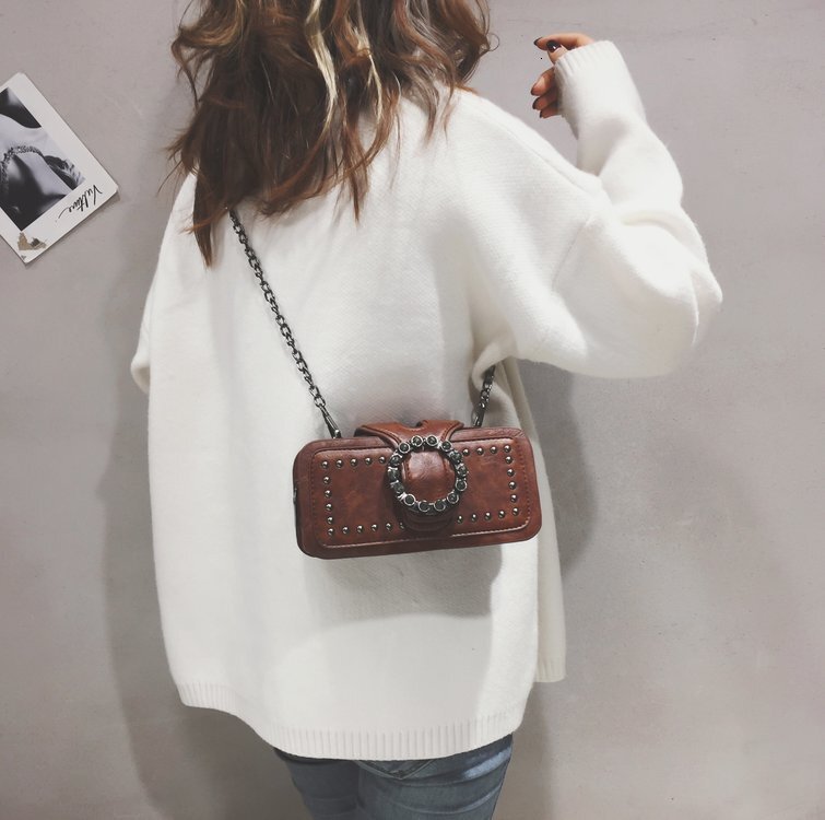 2026 New Trendy Fashion Vintage Chain Small Square Bag, Korean Style Single Shoulder Crossbody Bag for Women