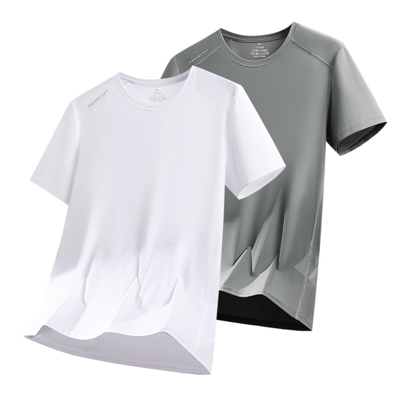 Ice silk quick-dry workwear T-shirt, can be printed with logo, corporate culture advertising shirt, short-sleeved, unisex, plus size, ice-feel T-shirt
