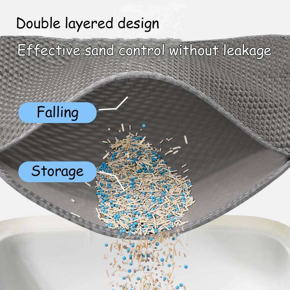 60CMX90CM Waterproof Double Layer Litter Box Toilet Nonslip Sand Cat Washable Mat Pet Clean