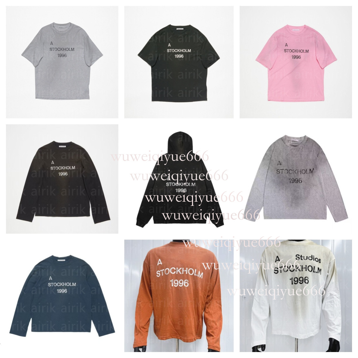 acned studios shirt Washed acned shirt Sleeve Designer Casual Fashion Skateboard hoodie Men Women acned studios long sleeve 0f3