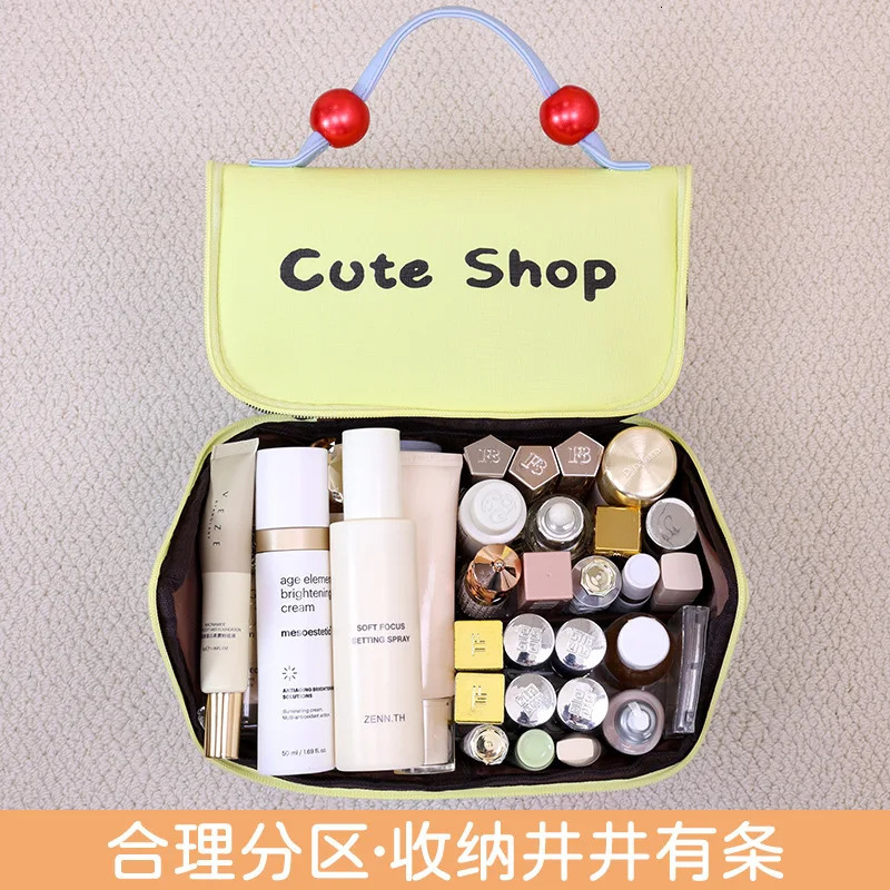 Large Capacity Travel Pouch Cute Dopamine House Makeup Bag Fashionable Cosmetic Storage Organizer 260317