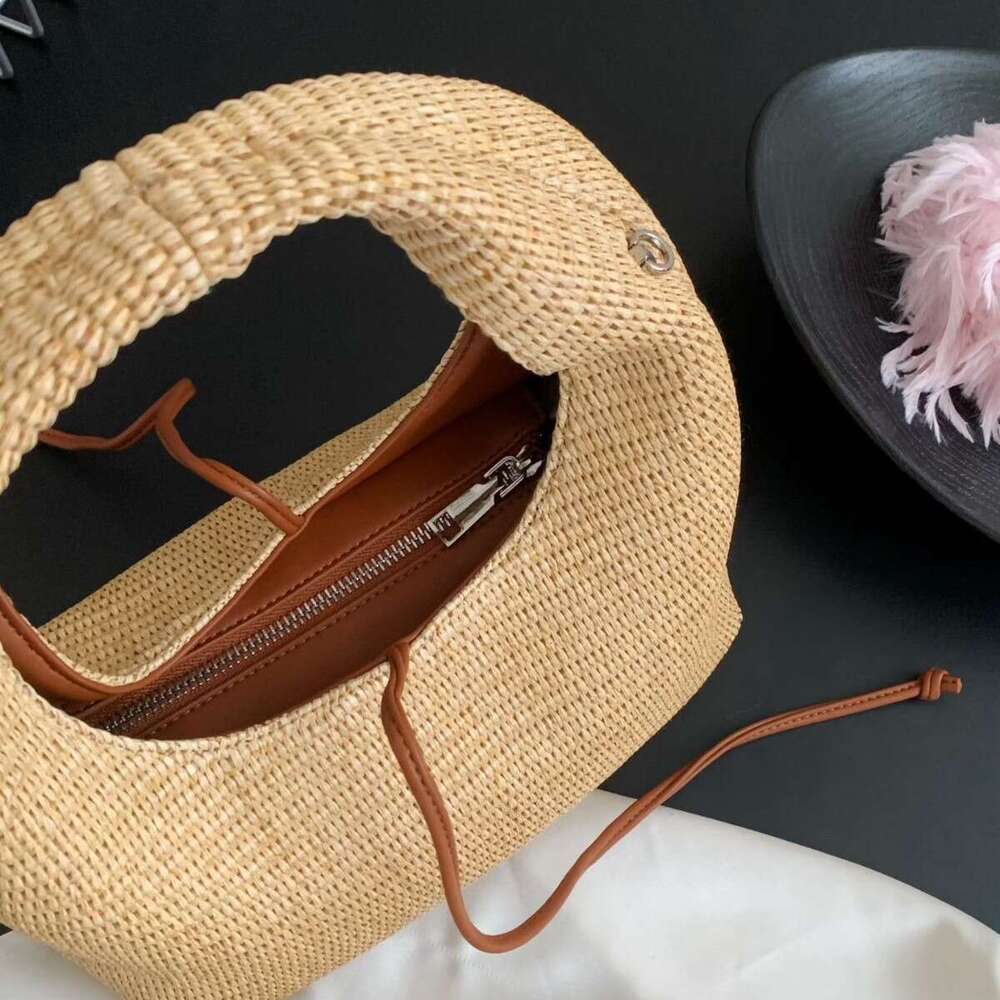 Casual Straw Handbag New Woven Dumpling Lazy Style Shoulder Crossbody Bag Summer Beach Bag